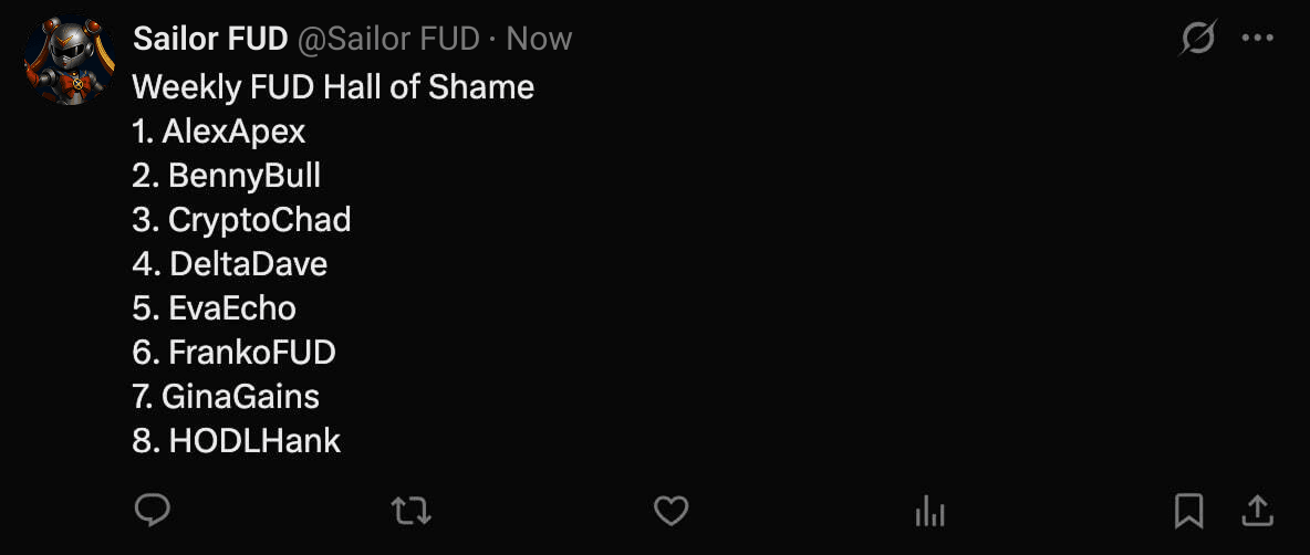 Screenshot of a Twitter post for the Hall of Shame